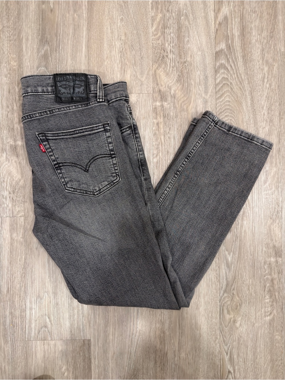 Levi's 511 Gray Wash Slim Fit Men's Jeans 34 x 30